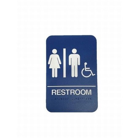DON-JO Men / Women / Handicap ADA Blue Bathroom Sign HS907032